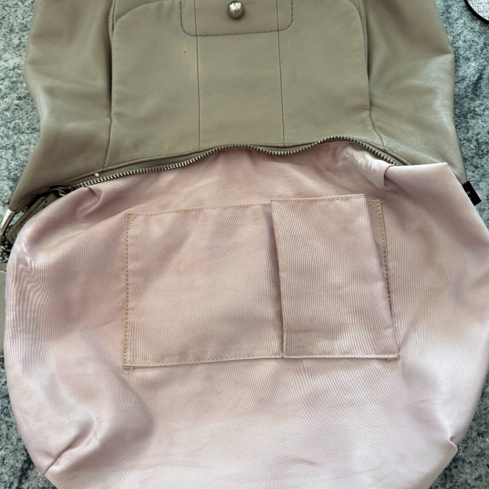 Coach Kristen Taupe Grey Leather Hobo Bag - Picture 11 of 15